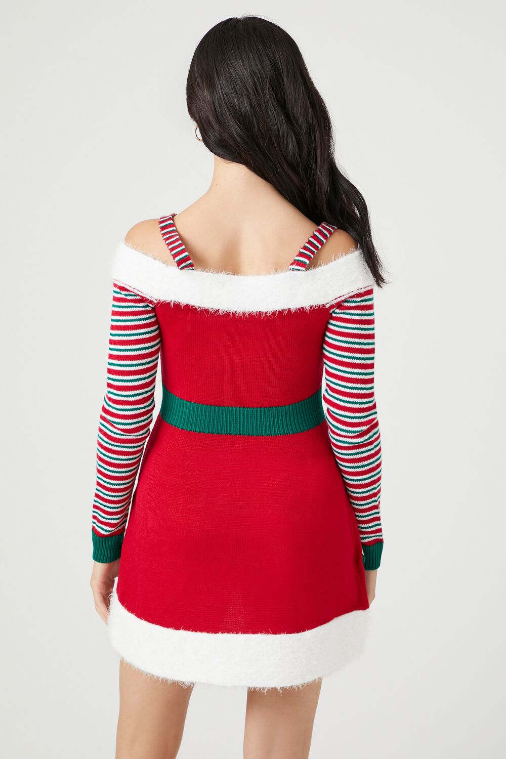 Candy Cane Heart Elf Mini Dress
