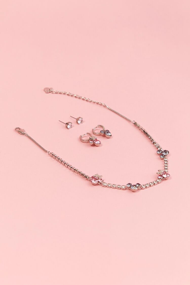 Disney Mickey & Minnie Earring Necklace Set