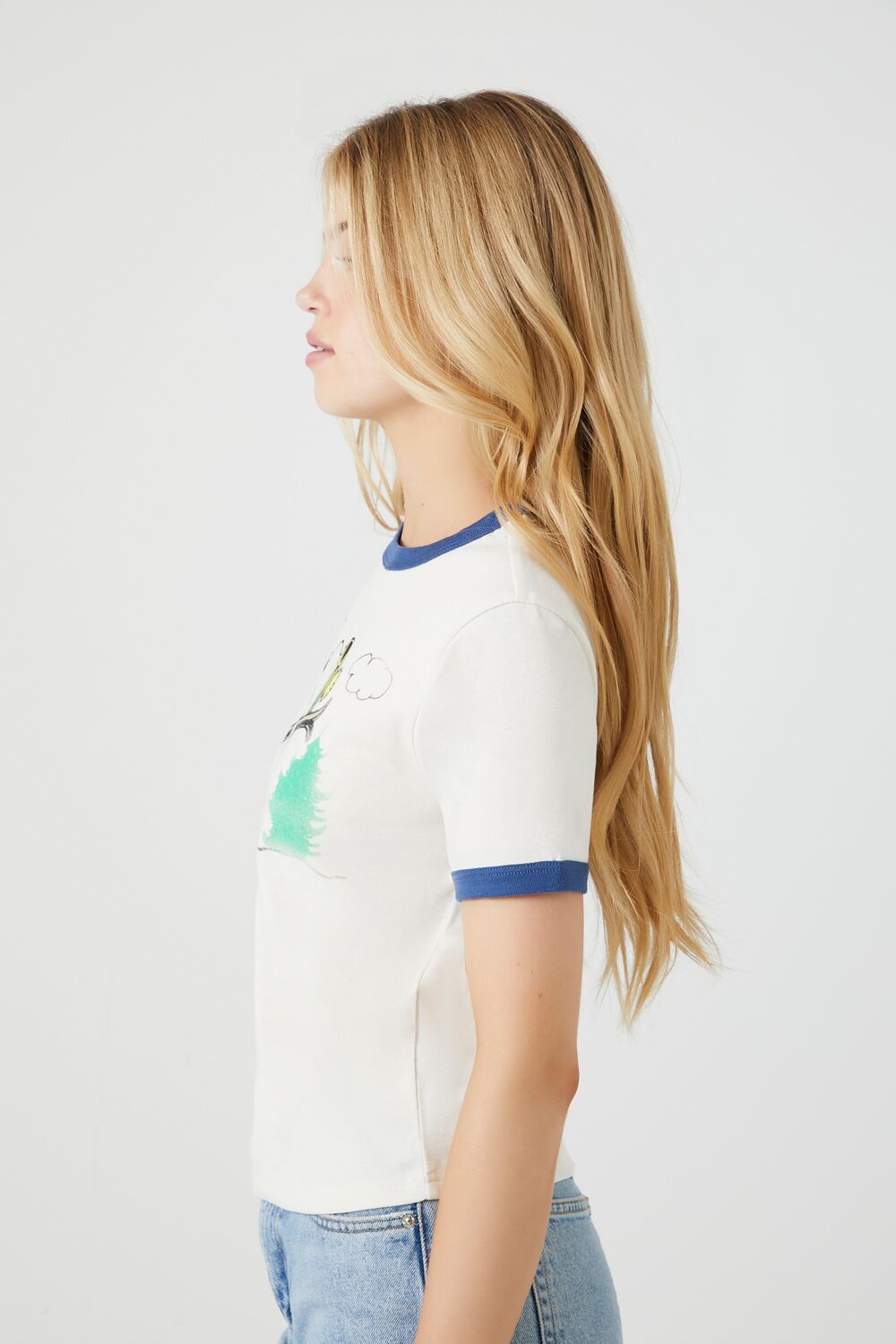 Snoopy Graphic Ringer Tee