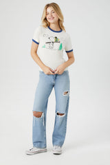 Snoopy Graphic Ringer Tee