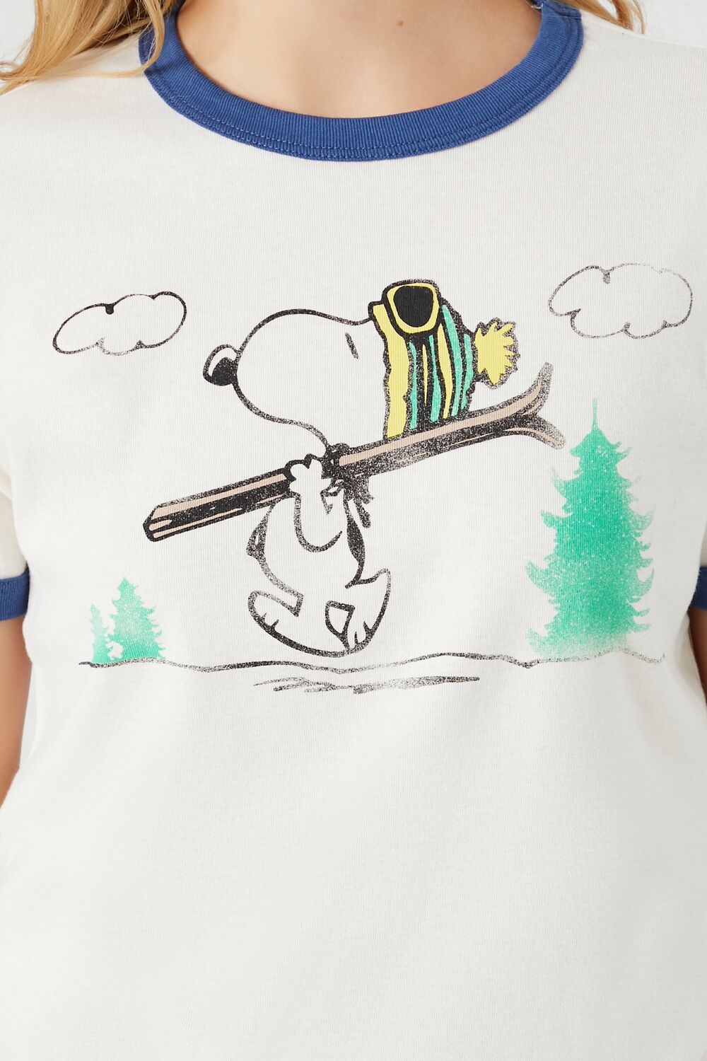 Snoopy Graphic Ringer Tee