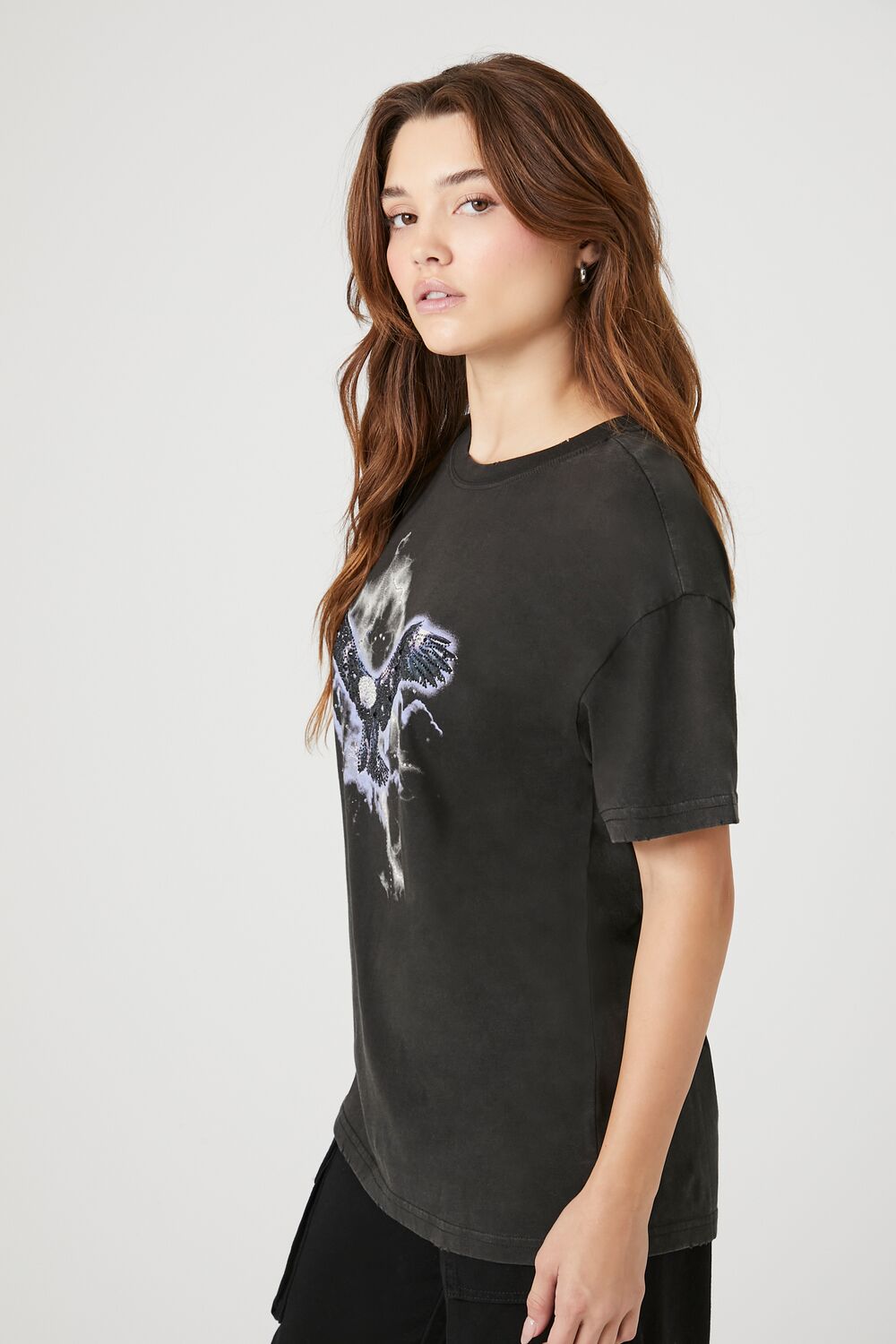 Rhinestone Eagle Graphic Tee