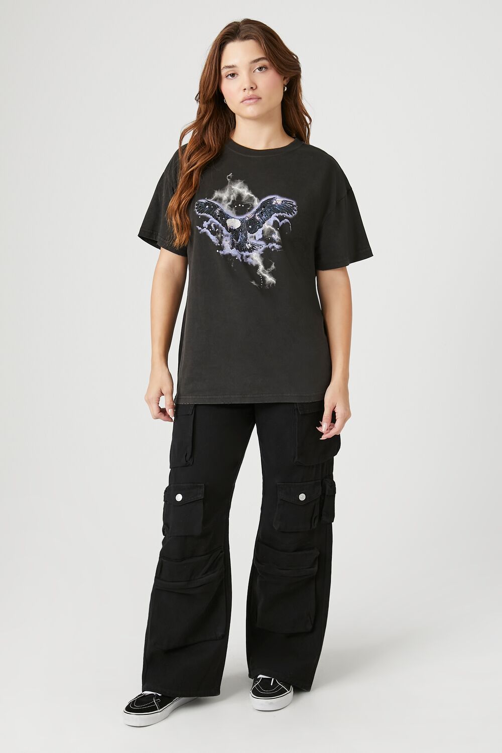 Rhinestone Eagle Graphic Tee