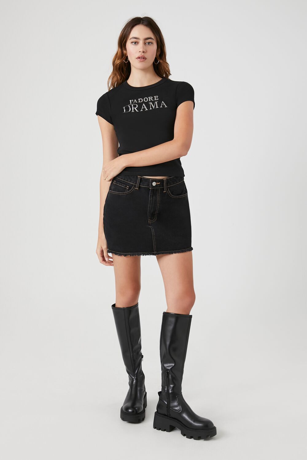 Jadore Drama Graphic Baby Tee