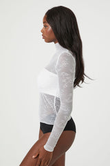 Sheer Lace Lingerie Top