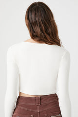 Split-Neck Crop Top