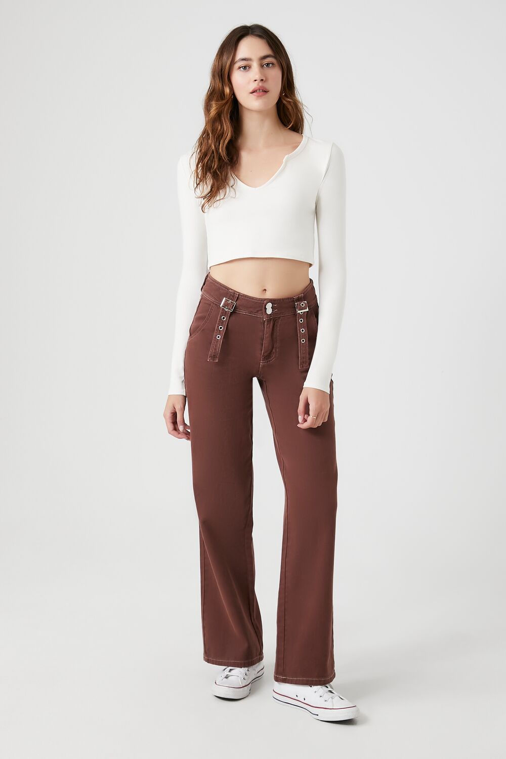 Split-Neck Crop Top