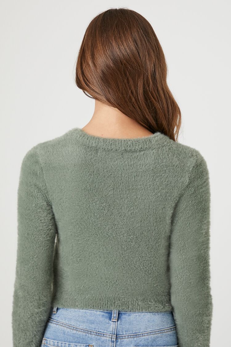 Fitted Fuzzy Knit Sweater