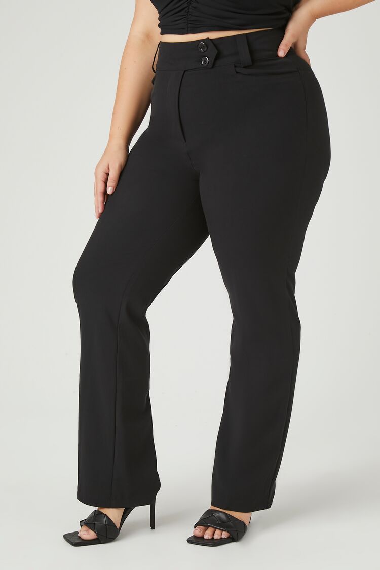 Plus Size High-Rise Trouser Pants