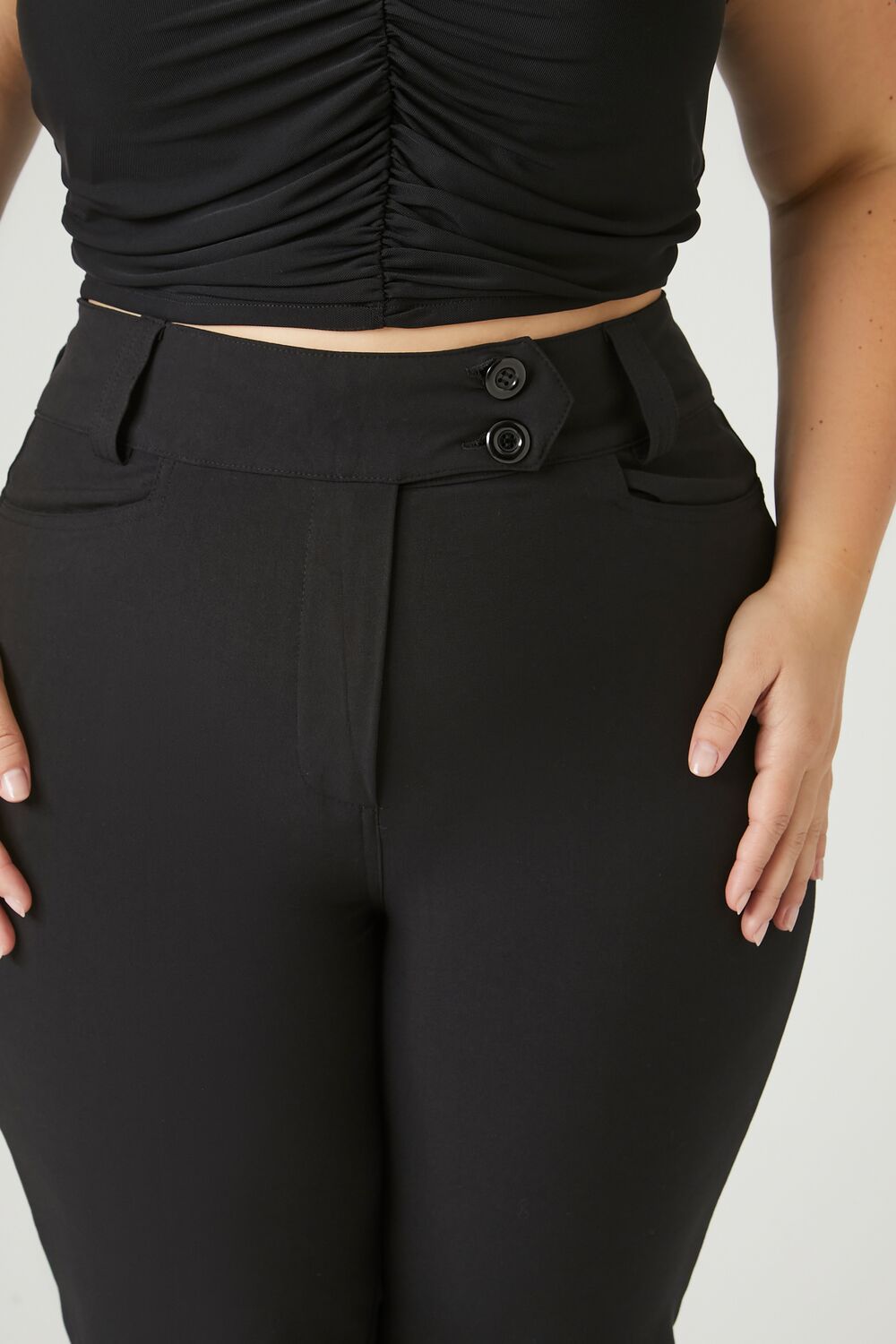 Plus Size High-Rise Trouser Pants