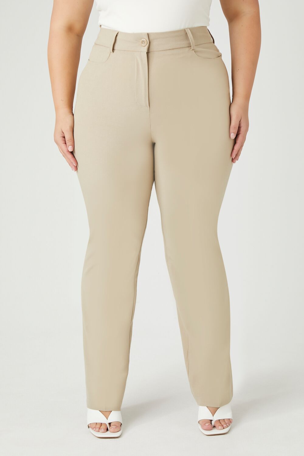 Plus Size High-Rise Trouser Pants