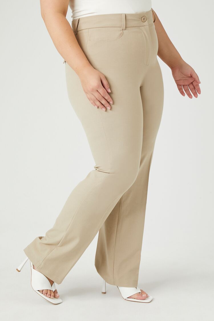 Plus Size High-Rise Trouser Pants