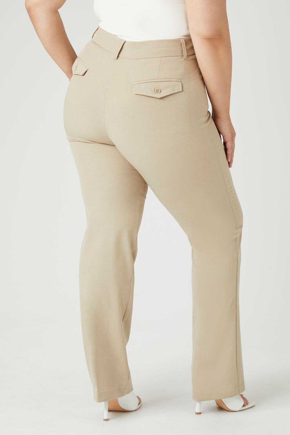 Plus Size High-Rise Trouser Pants
