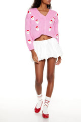 Santa Patch Cardigan Sweater