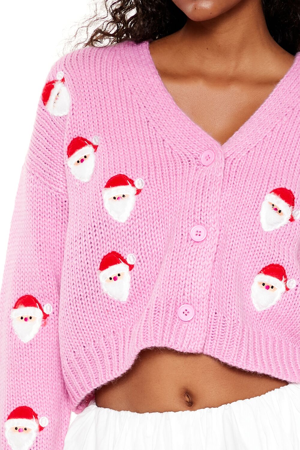 Santa Patch Cardigan Sweater