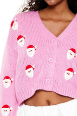 Santa Patch Cardigan Sweater