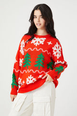 Christmas Tree & Snowflake Sweater