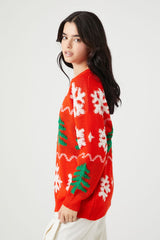 Christmas Tree & Snowflake Sweater