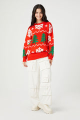 Christmas Tree & Snowflake Sweater