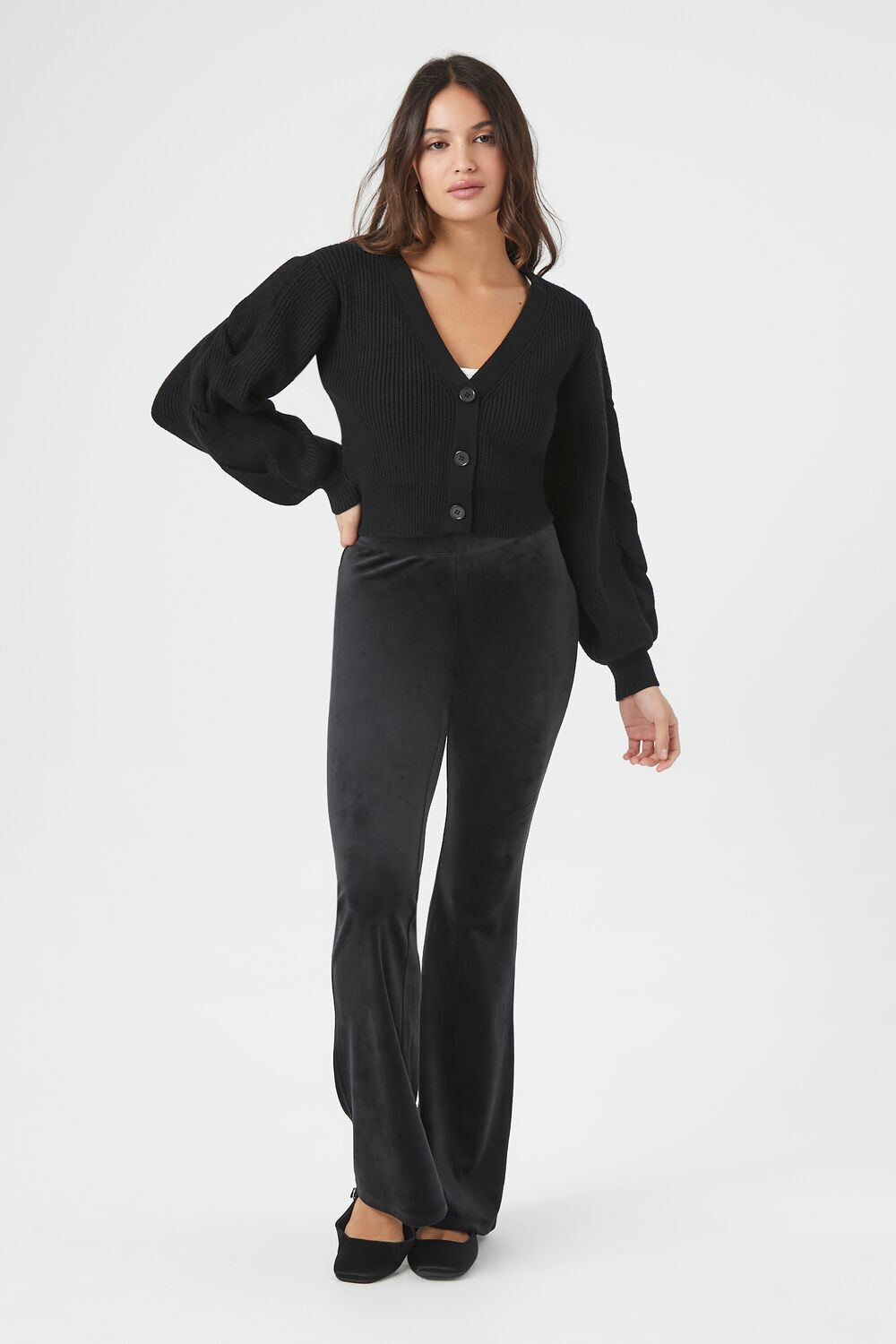 Cropped Cardigan Sweater