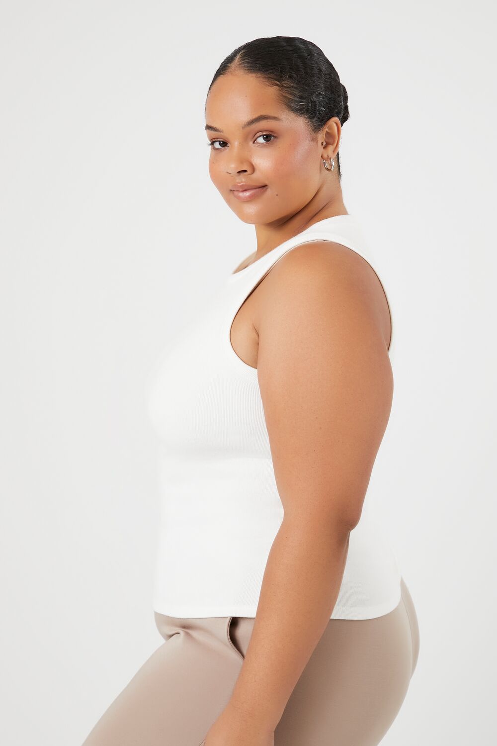 Plus Size Ribbed Knit Tank Top