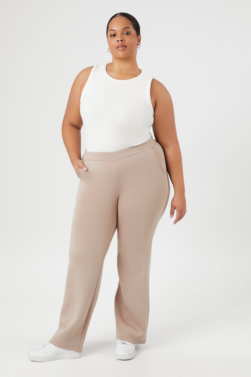 Plus Size Ribbed Knit Tank Top