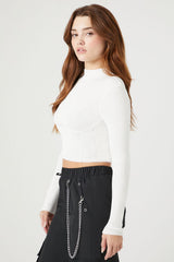Ribbed Mock Neck Sweater
