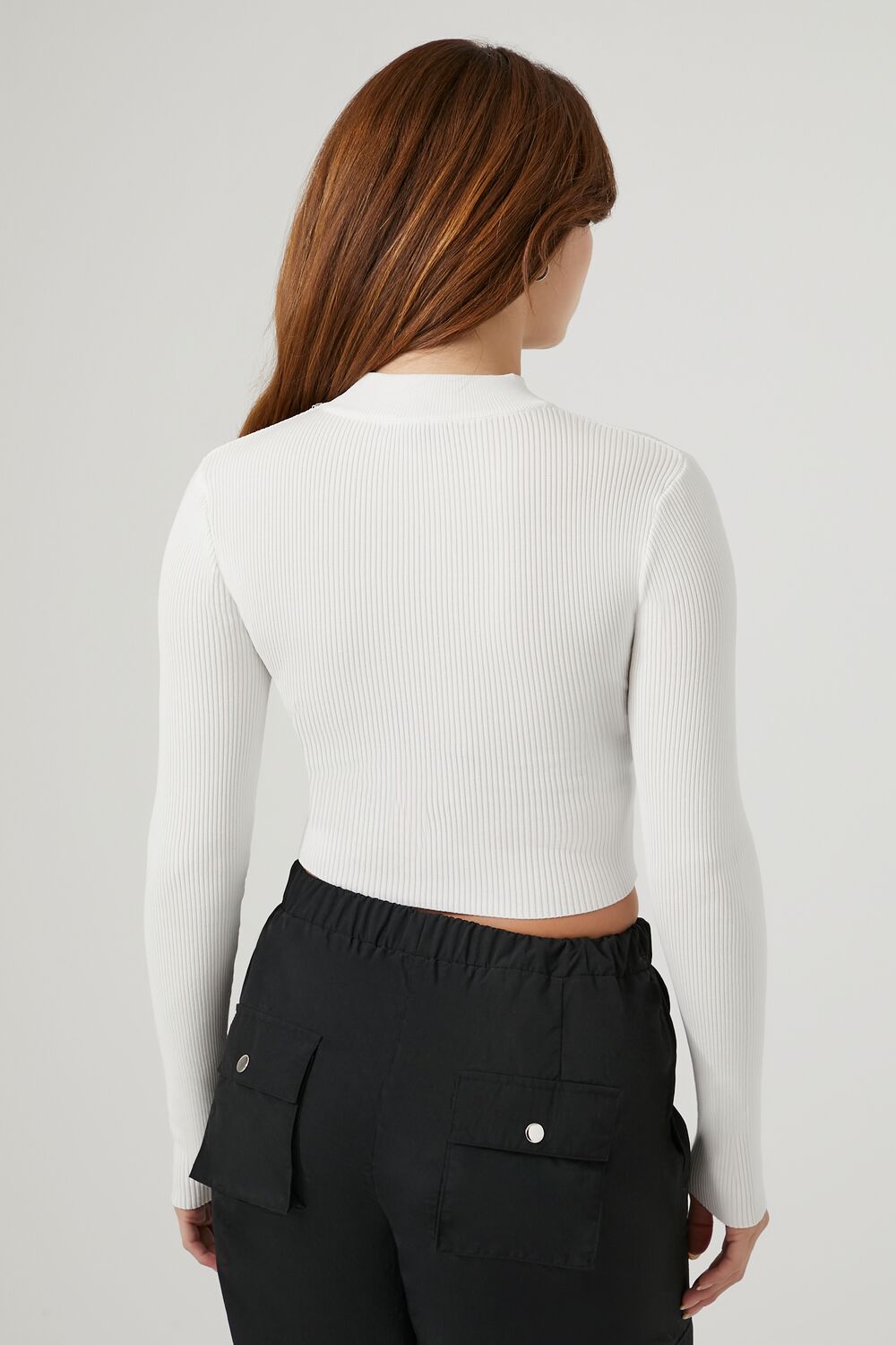 Ribbed Mock Neck Sweater