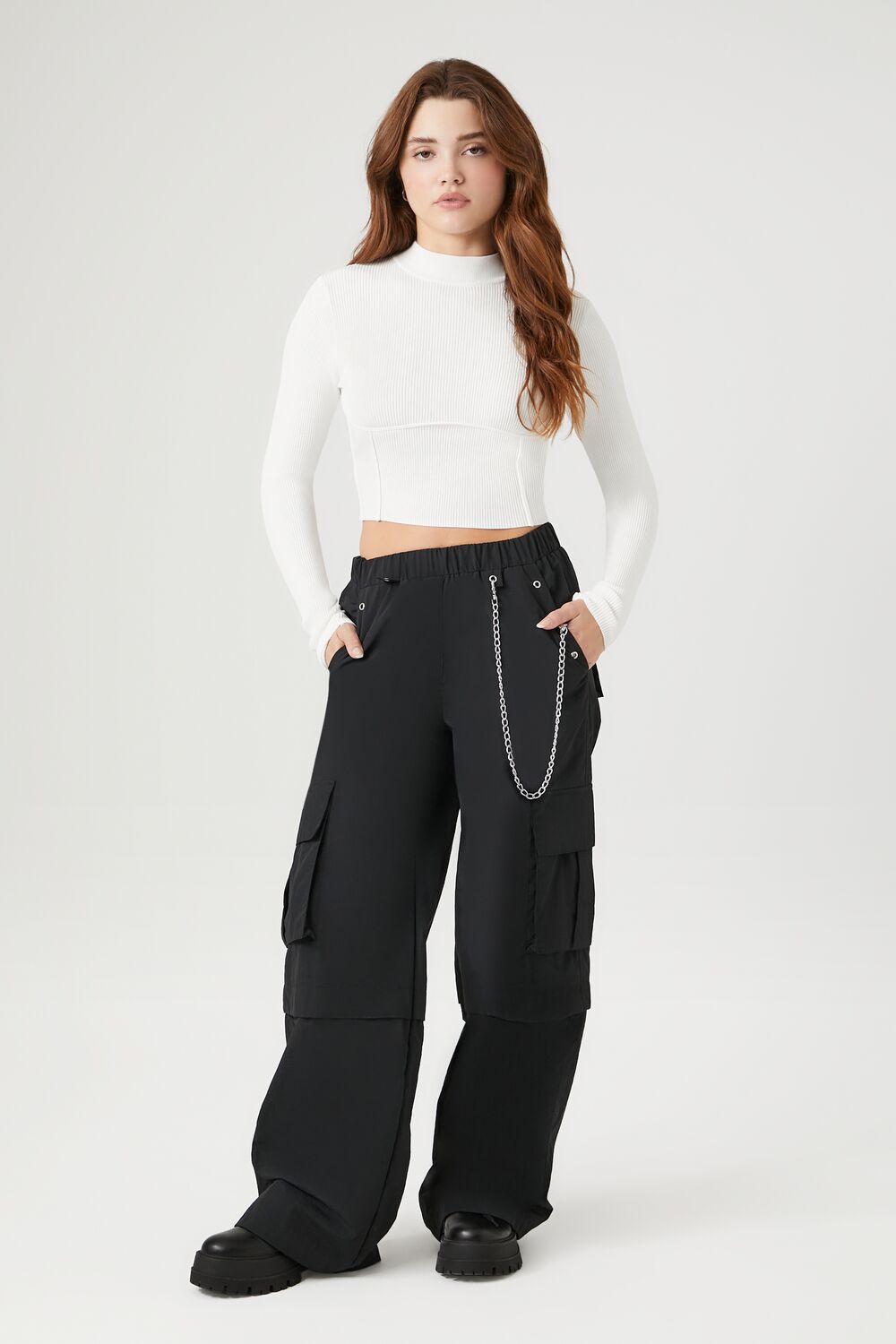 Ribbed Mock Neck Sweater