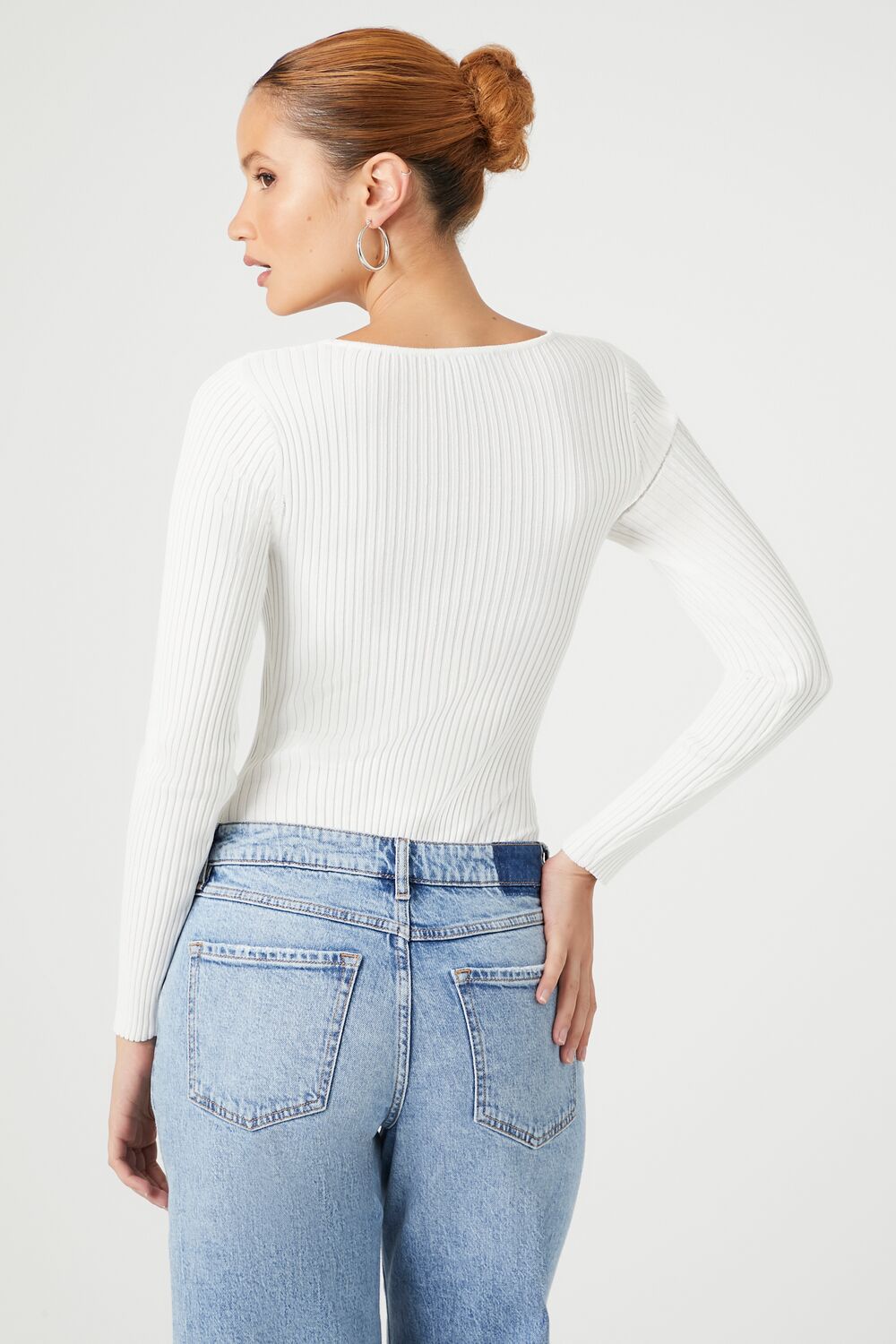 Cutout Sweater-Knit Bodysuit