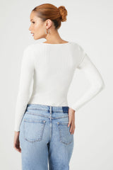 Cutout Sweater-Knit Bodysuit