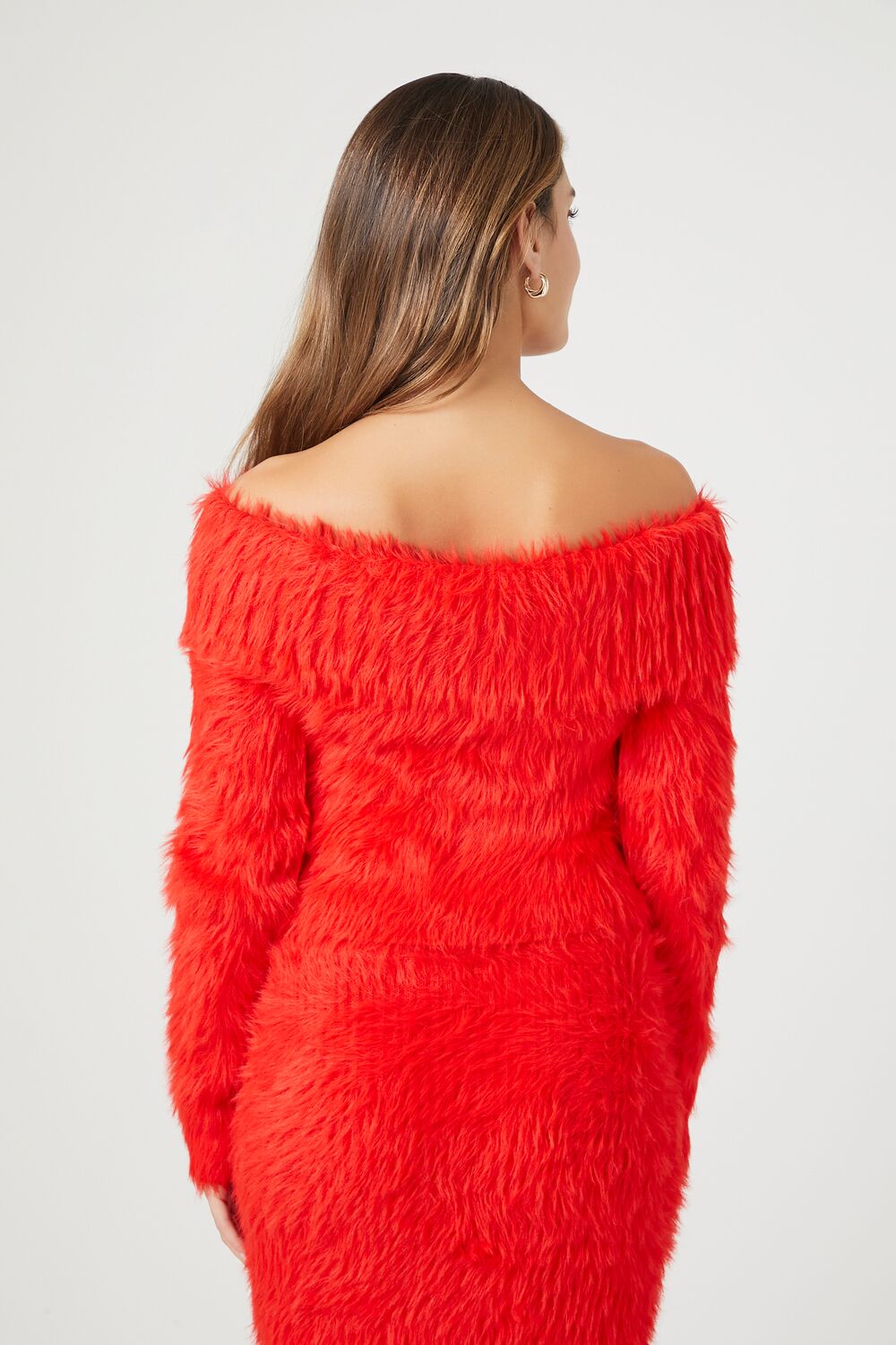 Faux Fur Off-the-Shoulder Top