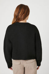 Cropped Boxy Cardigan Sweater
