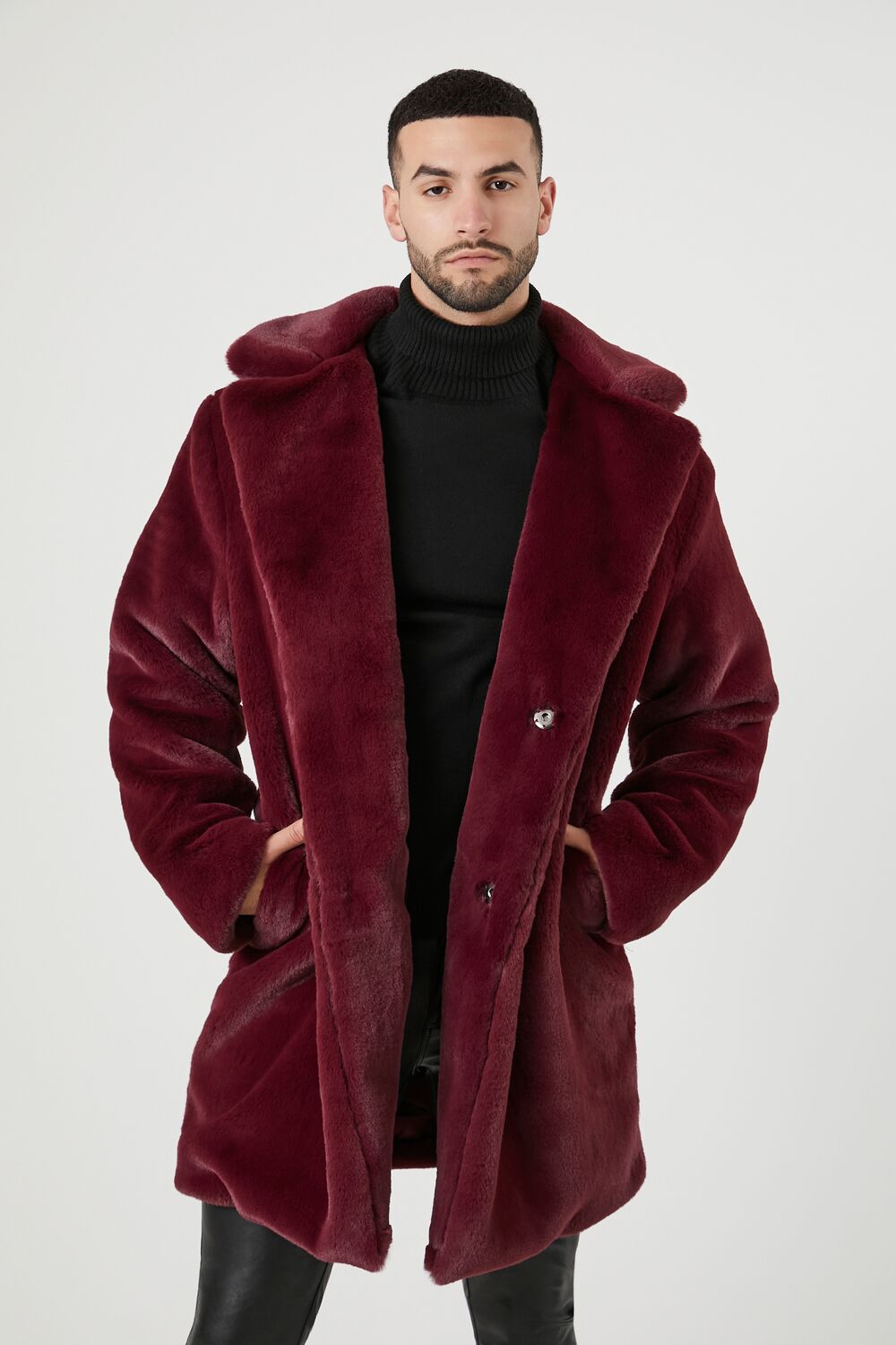 Faux Fur Longline Coat