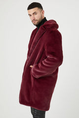 Faux Fur Longline Coat