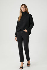Ribbed Knit Turtleneck Sweater