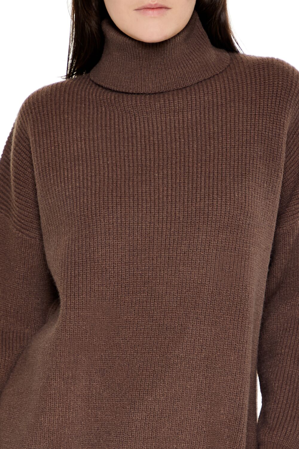 Ribbed Knit Turtleneck Sweater