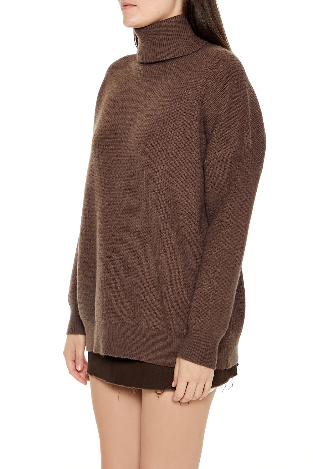 Ribbed Knit Turtleneck Sweater