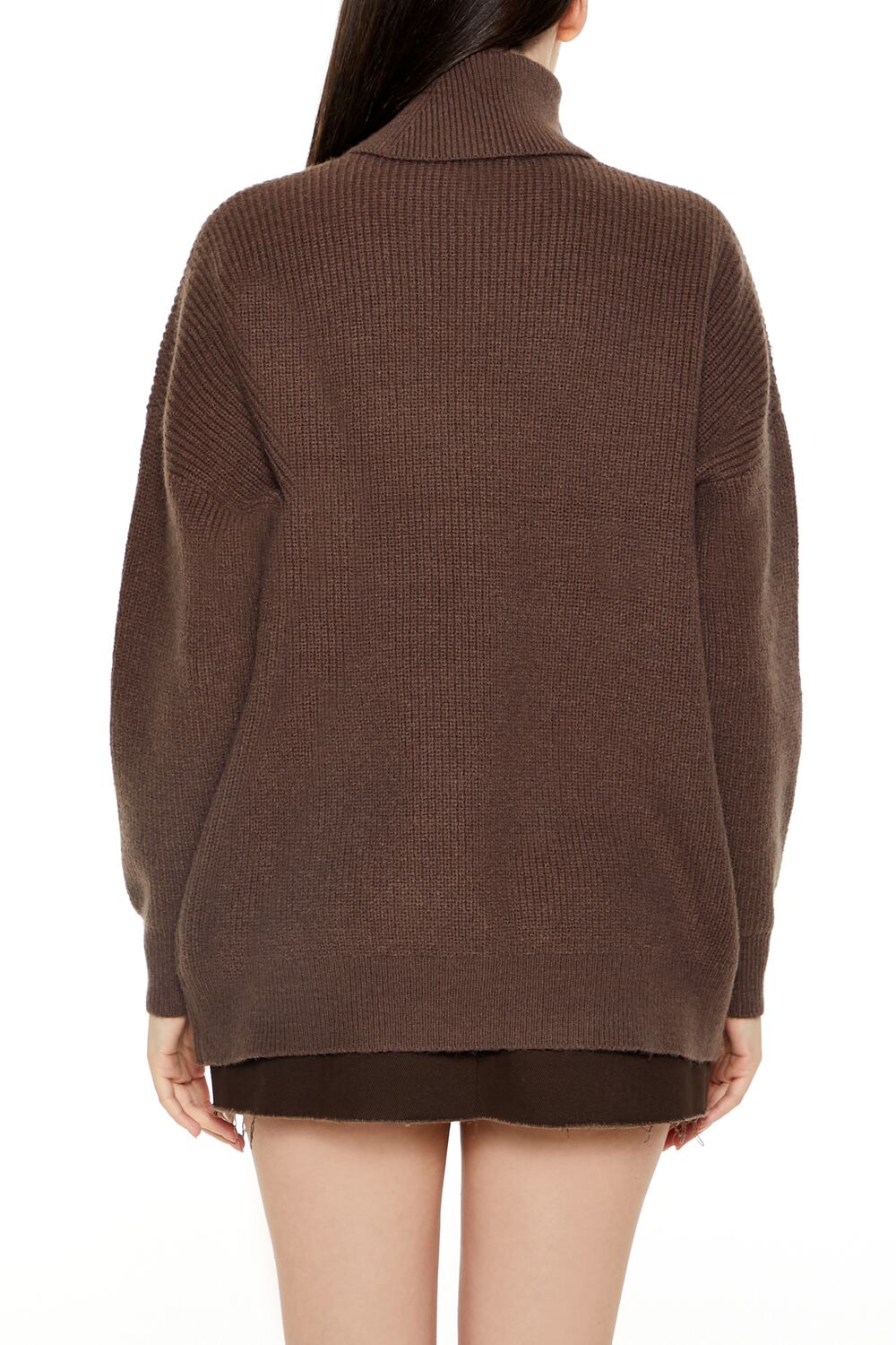 Ribbed Knit Turtleneck Sweater
