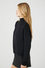 Ribbed Knit Turtleneck Sweater