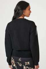 Rhinestone Fringe-Trim Sweater