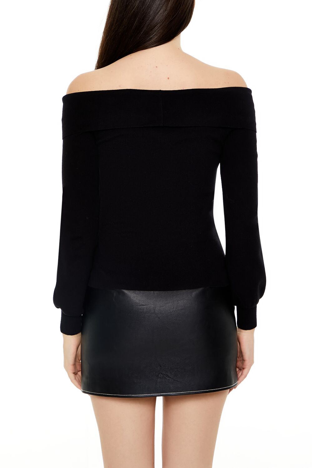 Fitted Off-the-Shoulder Sweater