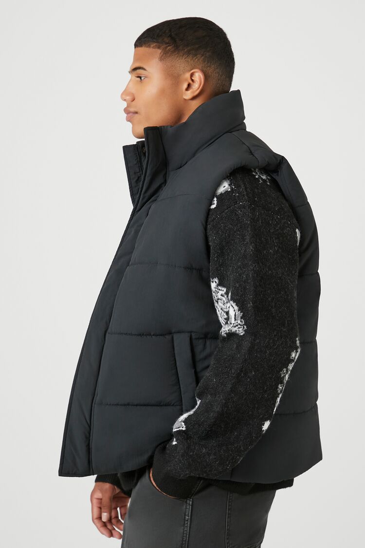 Unisex Funnel Neck Puffer Vest