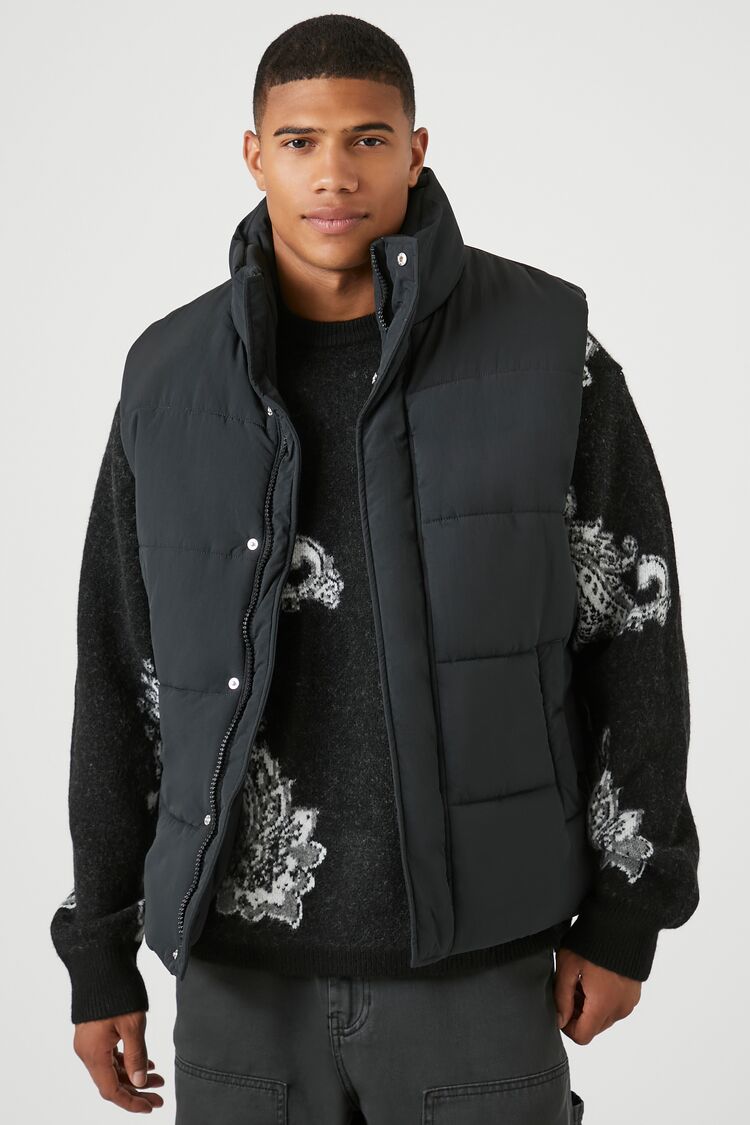 Unisex Funnel Neck Puffer Vest