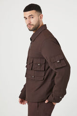 Zip-Up Cargo Trucker Jacket