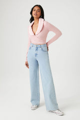 Sweater-Knit Wrap Crop Top