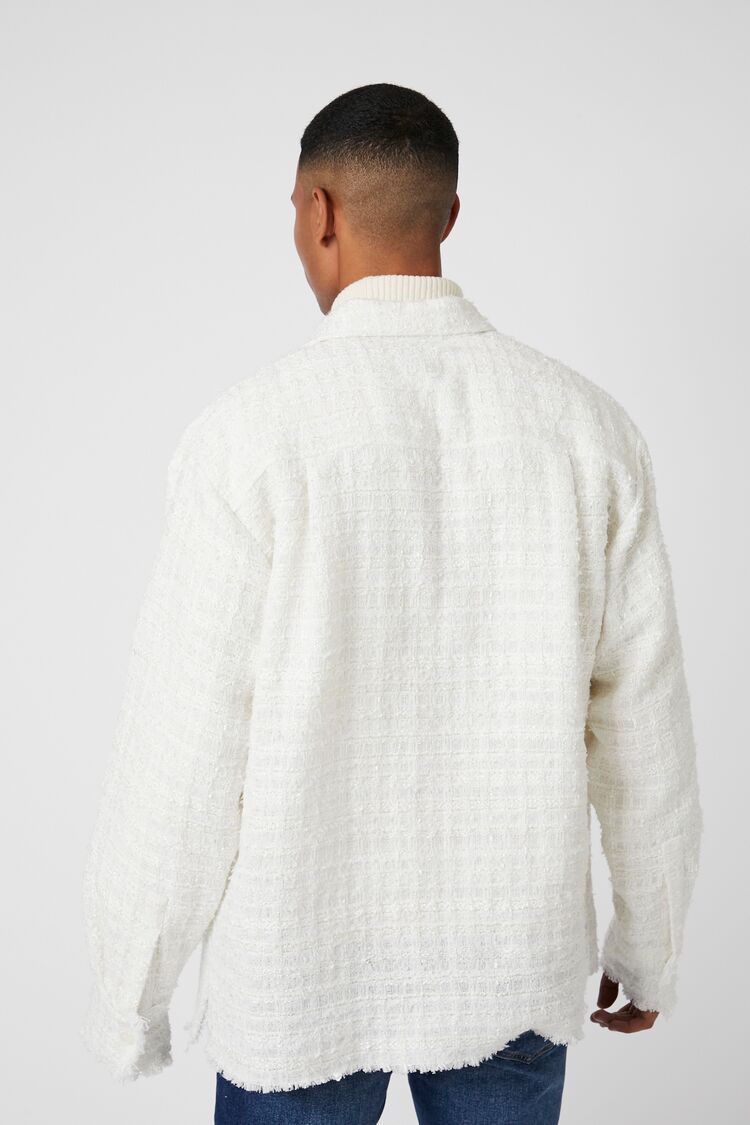 Frayed-Trim Boucle Shirt