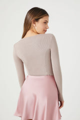 Fitted Sweater-Knit Bodysuit