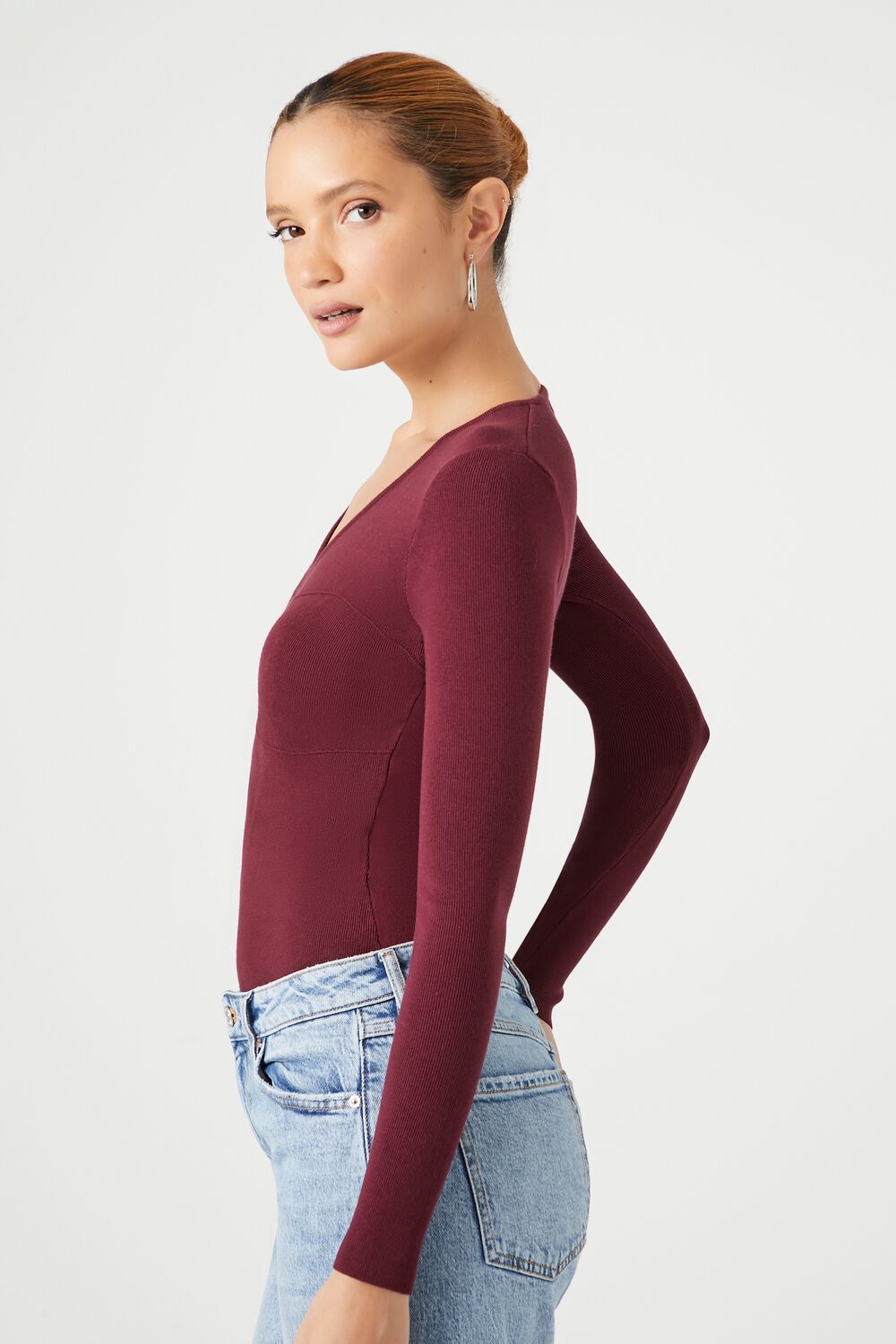 Fitted Sweater-Knit Bodysuit