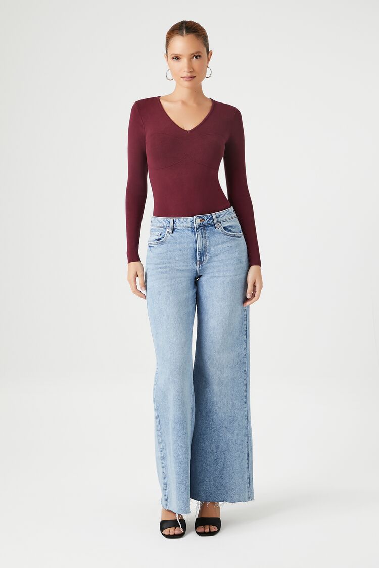Fitted Sweater-Knit Bodysuit
